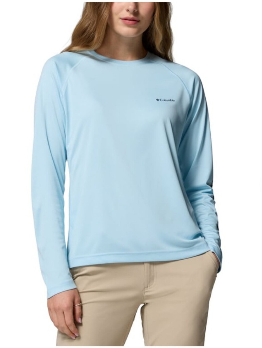 Columbia New Women's Long Sleeve Sun Shirt Spring Blue Size XXL Omni-Shade